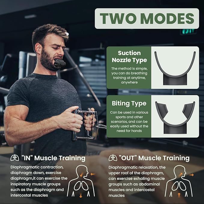 Breathing Exercise Trainer Adjustable & Portable Easy to Clean for Daily, Fitness & Sport