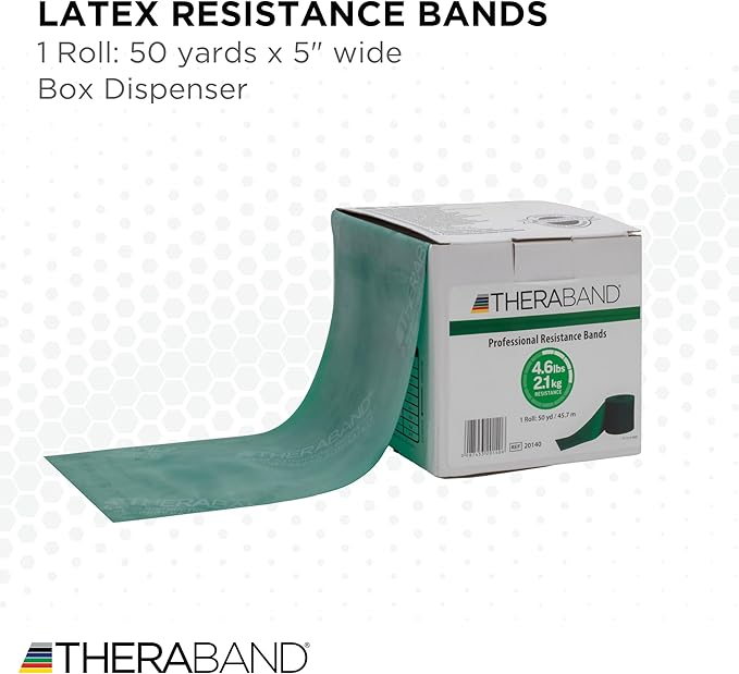 THERABAND Resistance Band, Black, Special Heavy, 50-Yard Roll, Latex Elastic Band for Exercise