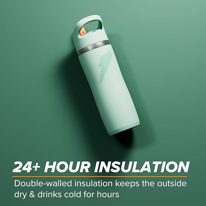 Gatorade 'Overtime' 22oz Stainless Steel Water Bottle, Twist Cap, Orange