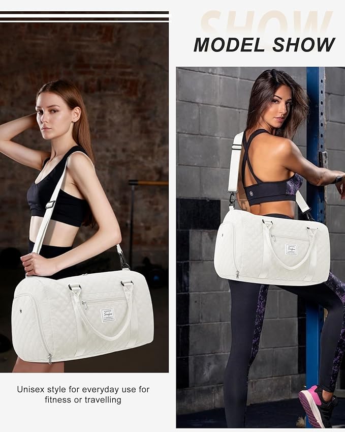 Gym Bag Womens,Travel Duffel Carry on Bag Sport Tote Bag Weekend Overnight Bag