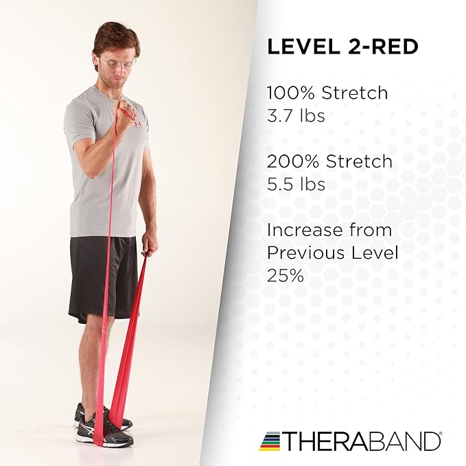 THERABAND Resistance Band, Black, Special Heavy, 50-Yard Roll, Latex Elastic Band for Exercise