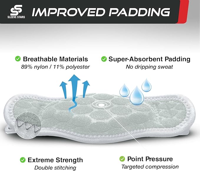 Sleeve Stars Tennis Elbow Brace for Women - Adjustable Tennis Elbow Strap, Golfers Elbow Brace for Men, Counterforce Brace for Tendonitis Relief, Fits 9"-23" (Single/Mint Green)