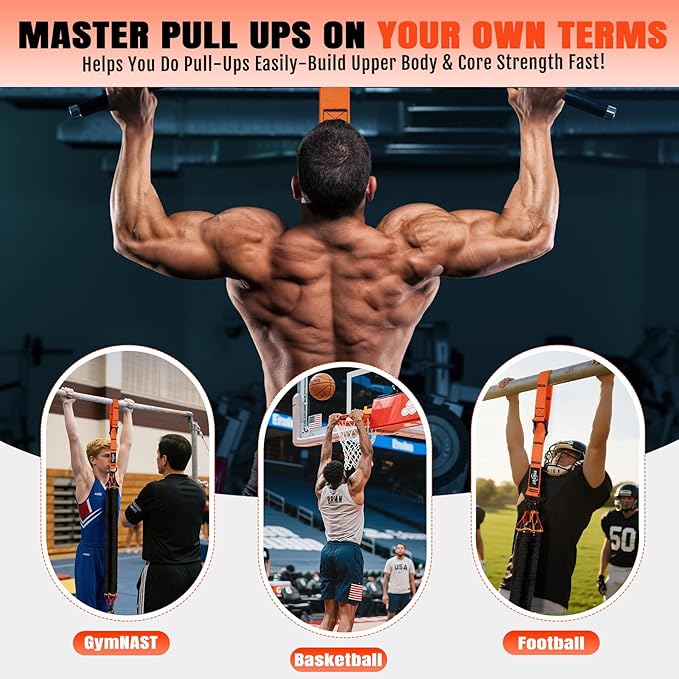 Pull Up Bands, Heavy Duty Resistance Bands with Handle, Workout Bands for Pull Up Bar, Pullup Assist Band Set for Exercise, Full Body Workout, Home Gym for Enhanced Strength, Muscle Training