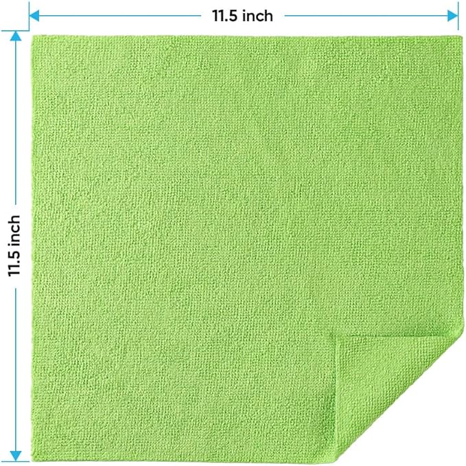 HOMEXCEL Microfiber Cleaning Cloths 100 Pack, Highly Absorbent Microfiber Towels, Lint & Scratch-Free Cleaning Rags for House, Kitchen and Car, Multi-Color Microfiber Towels for Car 11.5 x 11.5 inch