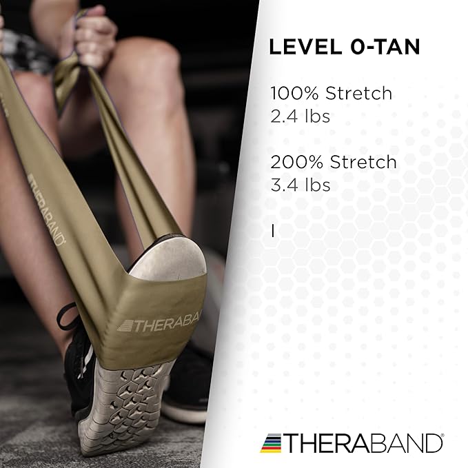 THERABAND Resistance Band, Black, Special Heavy, 50-Yard Roll, Latex Elastic Band for Exercise