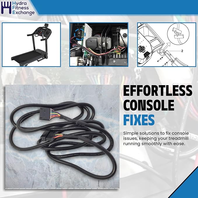 Console Wire Set Black | Treadmill Exercise Equipment Replacement Part | Compatible with HZ Fitness 7.0AT-04, TM1021, PTM1021, PTM1021B | MPN 1000303614 (2021-2025 Model)