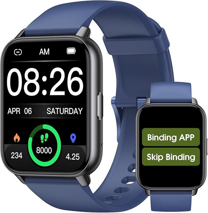 EURANS Smart Watch No App/Phone Required, Long Battery Life Fitness Tracker Watch,HD Screen, Waterproof Activity Tracker with Step Counter for Walking, Pedometer, Calories Tracker for Men Women