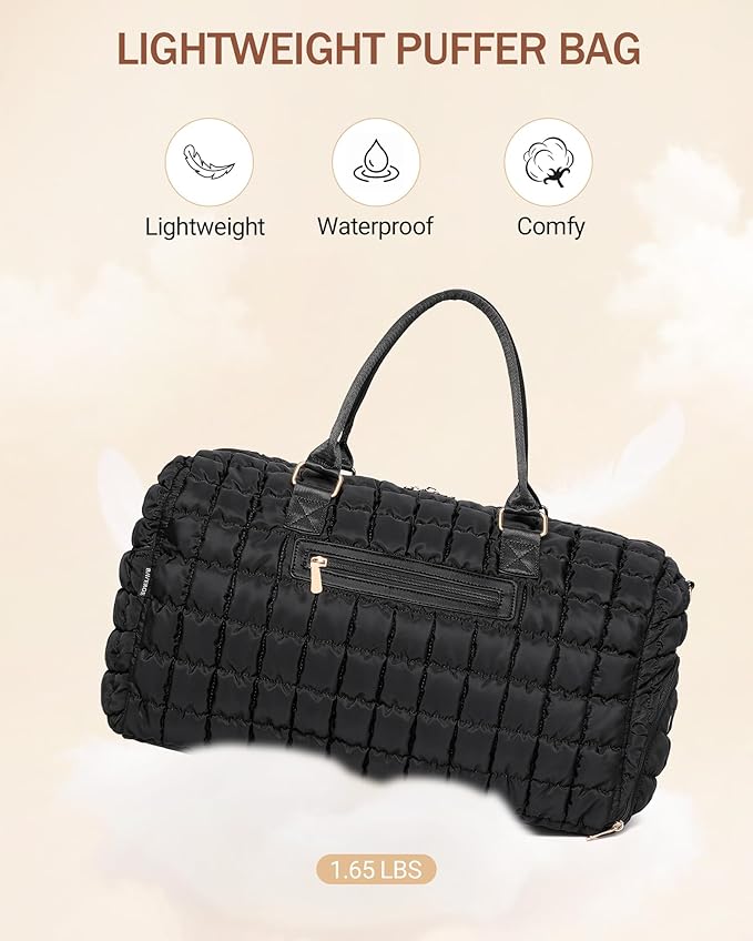 Duffle Bag for Travel, Weekender Bag with Shoe Compartment, Carry On Overnight Bag for Women with Toiletry Bag, Gym Bag with Wet Pocket, Hospital Bags for Labor and Delivery Beige