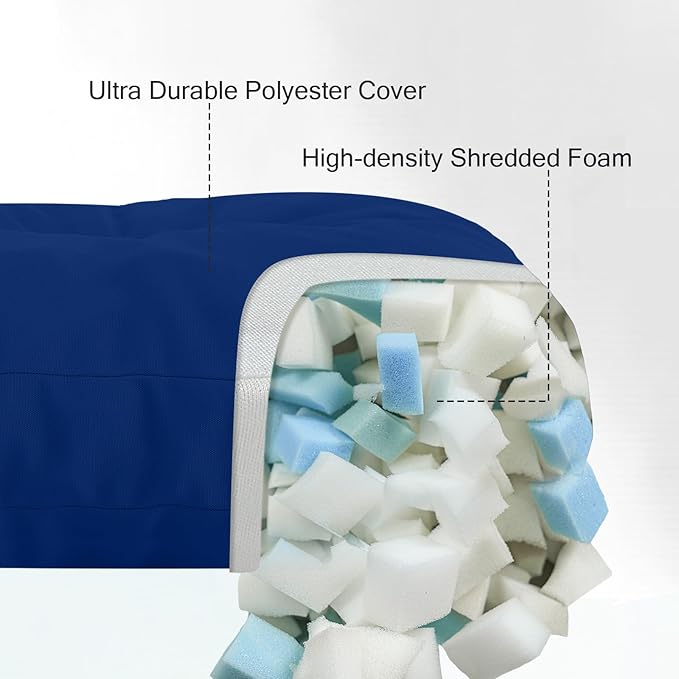 Outdoor Bench Cushion Waterproof, Tufted Bench Seat Cushion 40 x 15 Inch, Patio Wicker Indoor Seat Pads for Outside Garden Patio Balcony, Navy