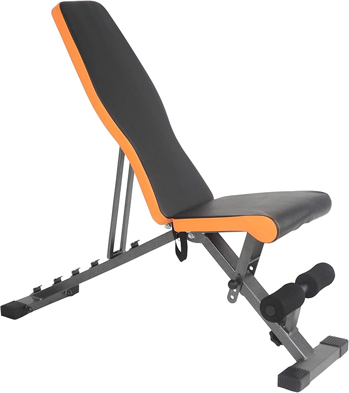 FixtureDisplays® 450 LBS Capacity Weight Bench, Adjustable Training Bench for Full Body Workout for Home Gym Dumbbell Exercise 15201-NF