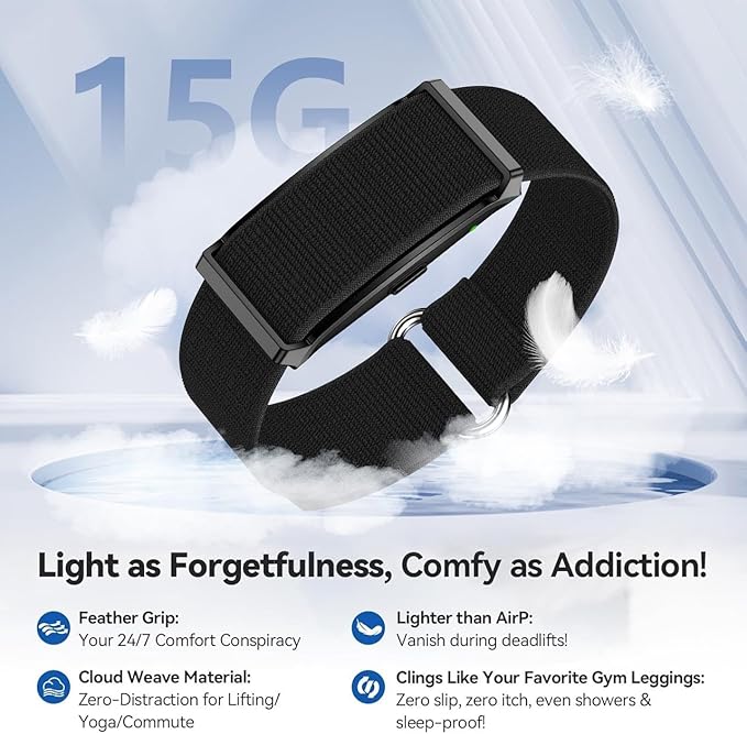 Smart Health Wristband for Women & Men - IP68 Waterproof Activity Fitness Trackers Wearable Blood Pressure Monitor with Heart Rate and Sleep, Step Counter & Calories Tracker, 173 Sport Modes Black