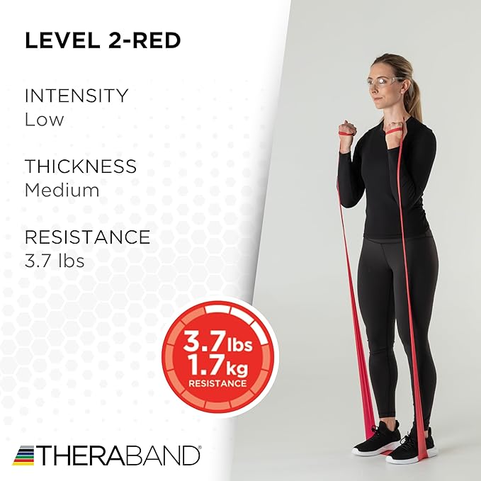 THERABAND Resistance Band, Black, Special Heavy, 50-Yard Roll, Latex Elastic Band for Exercise