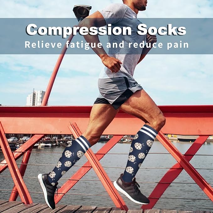 Bluemaple Compression Socks for Women & Men Circulation (6 Pairs) 15-20 mmHg is Best Support for Athletic Running Cycling