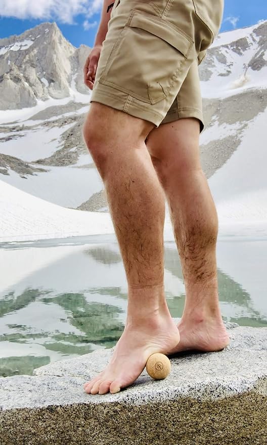 Travel Cork Massage Ball | Lightweight, Sustainable Alternative to Lacrosse Ball for Muscle Pain Relief (1.9 Inch (Pack of 1), Sanded Cork)