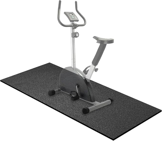 Treadmill Mat, 5'x2.5'/5.6'x2'/6.5'x3'/8'x3',6mm Thickness Exercise Equipment Mat for Carpet Hardwood Floors, Compatible with Walking Pad,Spin Bike,Elliptical Trainer,Rowing Machine