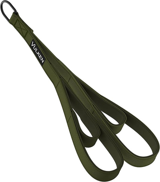 Vulken Tricep Rope Cable Attachment. 28.7 Inch & 22 Inch Two Lengths Built in One Pull Down Rope, Black & Pink