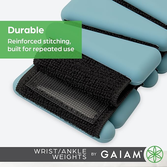 Gaiam Wrist and Ankle Weights, Wearable Bracelet to Strengthen