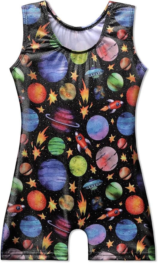 EQSJIU Leotards for Girls Gymnastics Sleeveless Sparkly Toddler Tumbling Outfits Dance Clothes Biketards for Kids 1-10 Years