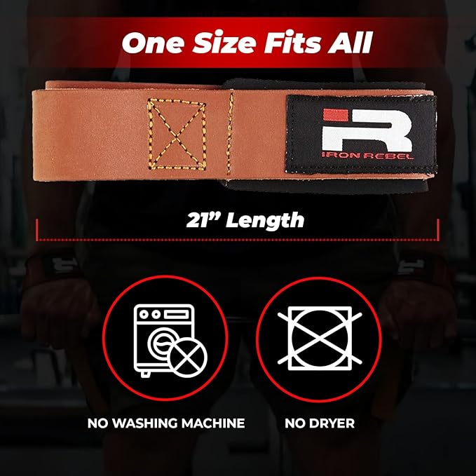 Iron Rebel Padded Leather Lifting Straps for Men & Women | Gym Weightlifting Straps | Comfortable Grips for Deadlifts, Training, Powerlifting, & Bodybuilding