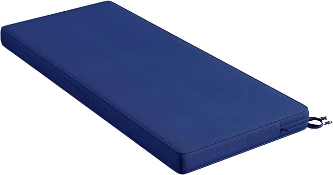 Codi Outdoor Bench Cushion 48 inch, Double Waterproof Patio Furniture Cushions Replacement for Swing, Porch, Couch, 48x18x3'', Navy