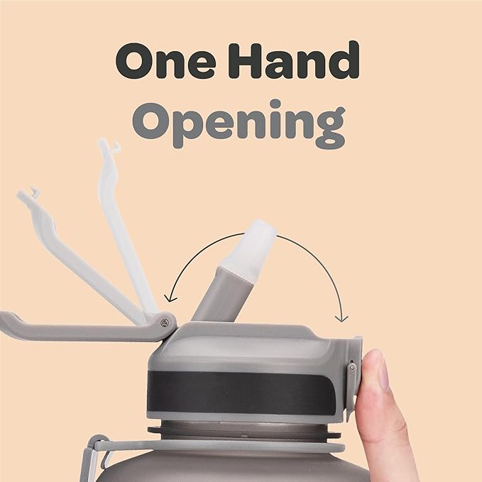 Hydracy Water Bottle with Time Marker -Large BPA Free Water Bottle & No Sweat Sleeve -Leak Proof Gym Bottle with Fruit Infuser Strainer & Times to Drink -Ideal for Fitness Sports & Outdoors