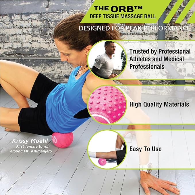 Pro-Tec Athletics Orb Massage Balls, Vary in Size and Color, Deep Tissue Massage, Muscle Relief, Hamstring, Quadriceps, Calf, Multi-Directional Massage Ball, Enhance Performance, Adult, Working Out.