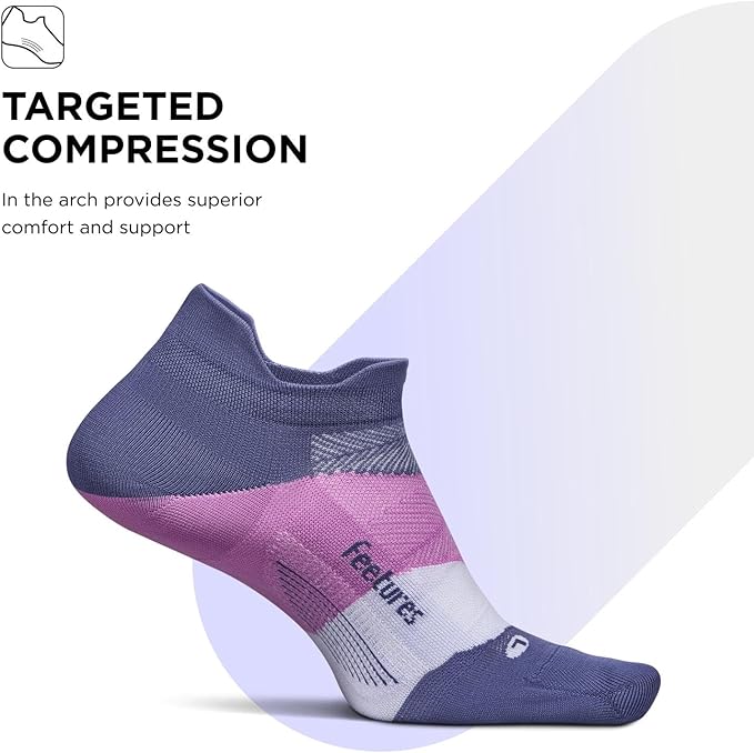 Feetures Elite Ultra Light Cushion Ankle Socks - Sport Sock with Targeted Compression
