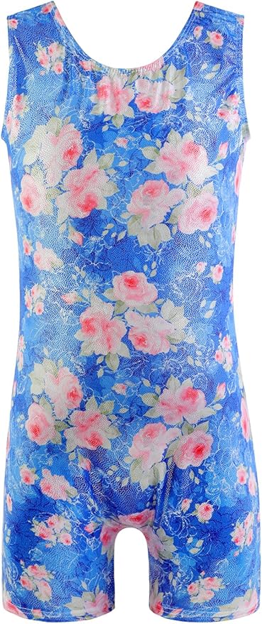 EQSJIU Leotards for Girls Gymnastics Sleeveless Sparkly Toddler Tumbling Outfits Dance Clothes Biketards for Kids 1-10 Years