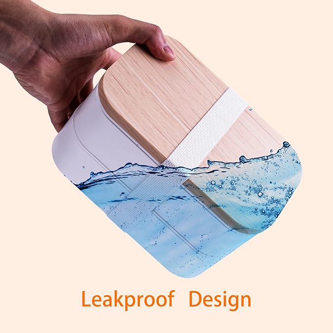 Bento Box Adult Lunch Box with lunch bag, Japanese Lunch Box Containers for Adult, Bento lunch Box with Leakproof 54OZ White