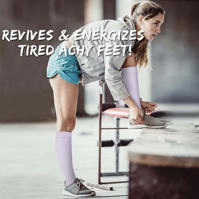 Copper Compression Socks for Women and Men(6 Pairs)-Best Support for Running, Athletic, Nursing, Travel