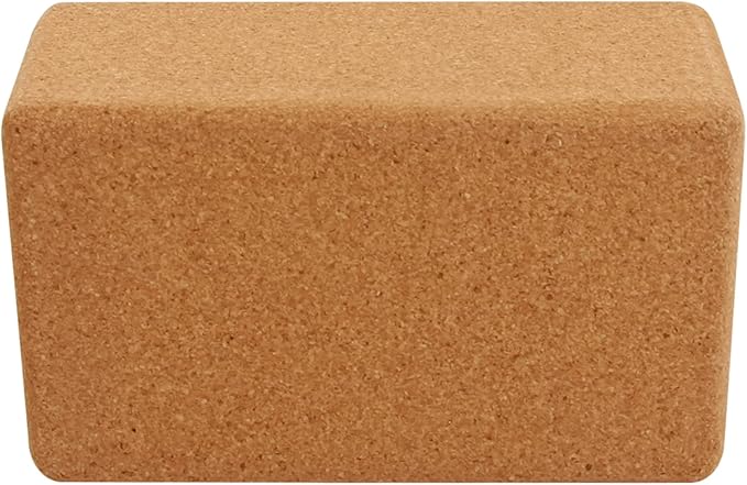 Hugger Mugger Cork Yoga Block - Naturally Grippy Texture, Durable, Made from Renewable Cork, Rounded Edges for Comfort, Great for Sweaty Hands BL-CORK
