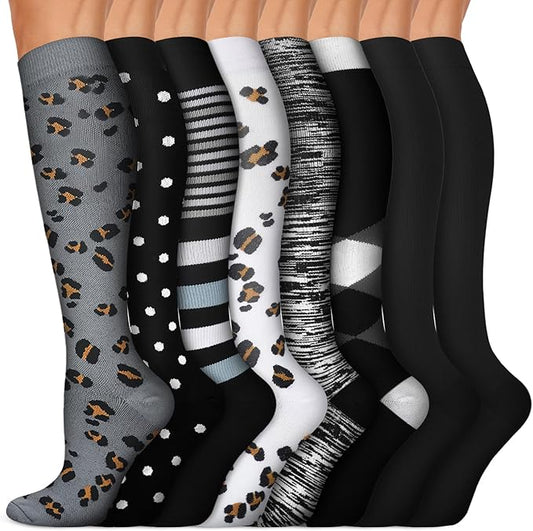 Iseasoo Copper Compression Socks (15-20 mmHg) for Men & Women - Running, Hiking, Cycling, Travel - Improves Circulation