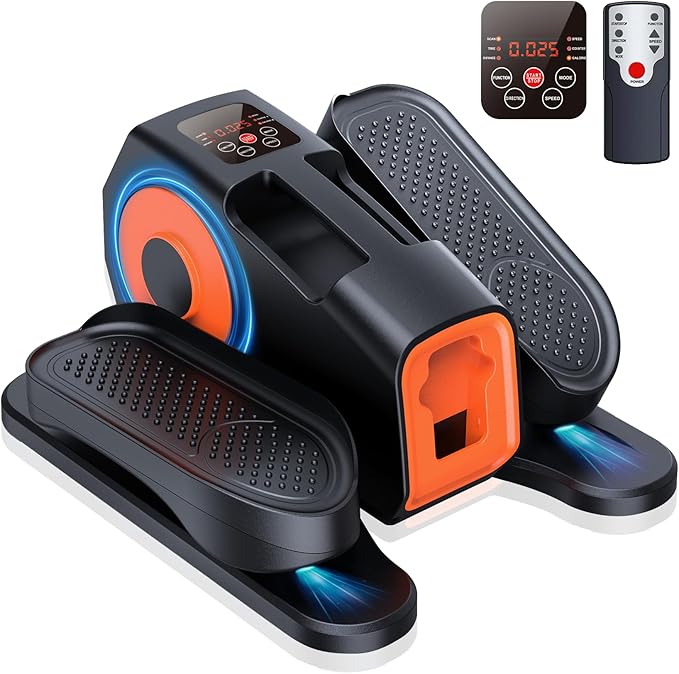 Under Desk Elliptical Machine, Electric Elliptical Leg Exerciser for Seniors with 12 Ad justable, Quiet Portable Elliptical Machine, Seated Pedal Exerciser with Remote Control