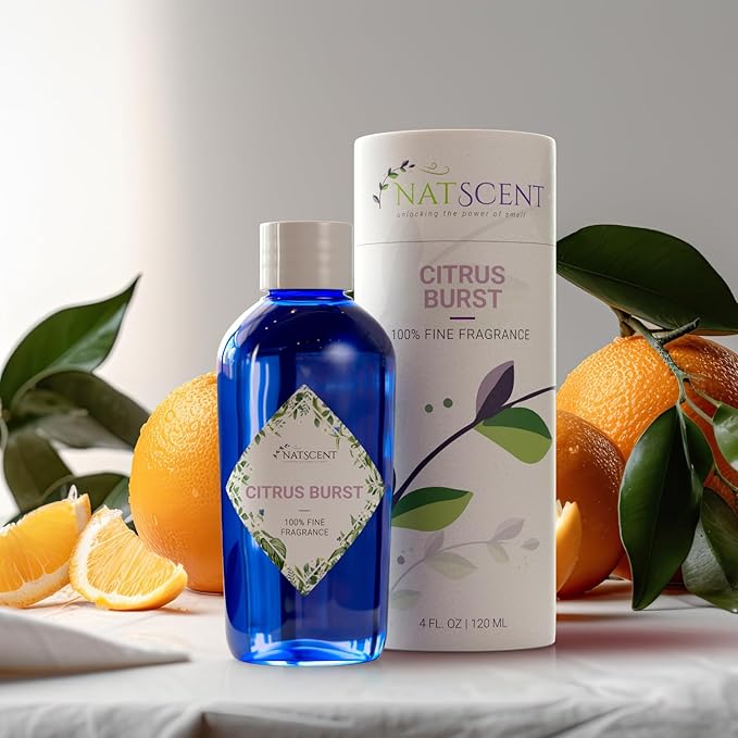 Citrus Burst Essential Oils for Diffusers for Home, Nature-derived Citrus Essential Oil, Long-Lasting & Family-Friendly Diffuser Oils Scents, IFRA Certified, Cold Air & Ultrasonic – 4oz