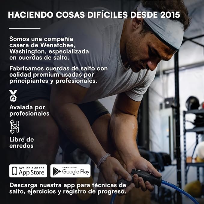 Elite Jumps Muay Thai 2.0 Weighted Jump Rope - Designed for High-Intensity Training, Muay Thai, & MMA Workouts - Heavy 1.3lb PVC Jump Ropes for Fitness