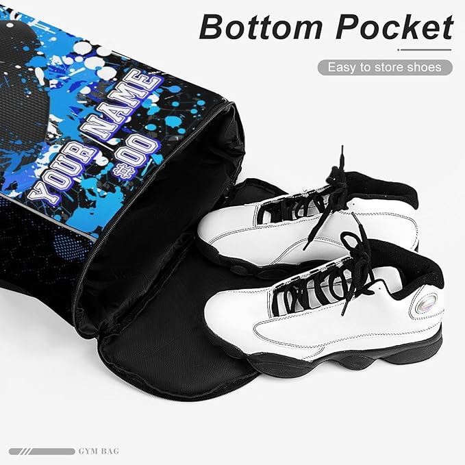 Custom Hockey Drawstring Backpack - Cool Cinch Sack, String Backpacks with Pocket for Kids Women Men Boys Girls for Gym Outdoor Sports Travel Athletic Drawstring Bag - Lightweight/Foldable