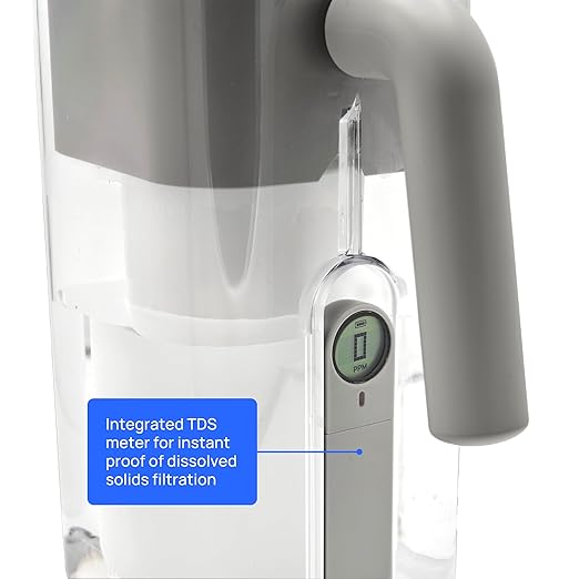 Culligan with ZeroWater Technology 10-Cup Water Filter Pitcher – Includes 5-Stage Advanced Water Filter, IAPMO Certified to Reduce Lead, Total PFAS (Forever Chemicals), Mercury, Fluoride, and Chlorine