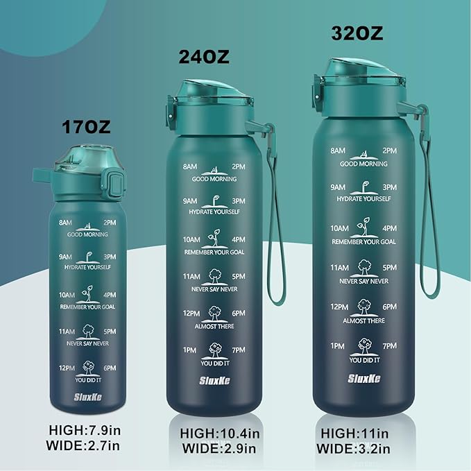 Insulated water bottle with Straw and Chug Lids, 18/10 Stainless Steel 24oz Water Bottle BPA Free, Double Wall Vacuum Wide Mouth Insulated Water Bottle for Men, Women & Kids BLUE BLUE