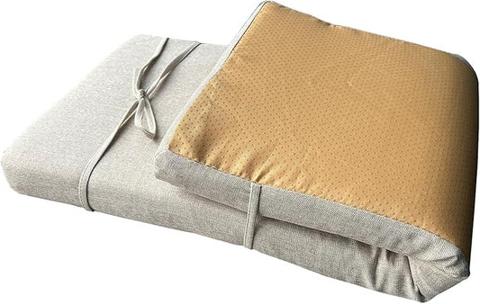 36 x 12 Inches Piano Bench Cushions for Indoor Furniture with Ties Non Slip Kitchen Dining Room Bench seat Cushion for Show Storage, Window, Settee, Ottoman pad, Beige