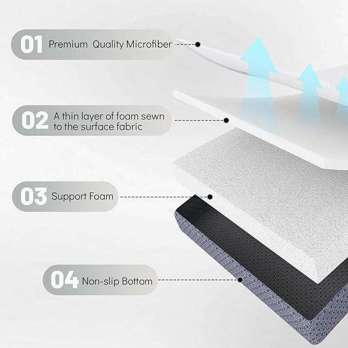 Japanese Floor Mattress Full, Anti-Slip Japanese Futon Foldable Tatami Mat for Guests, Black