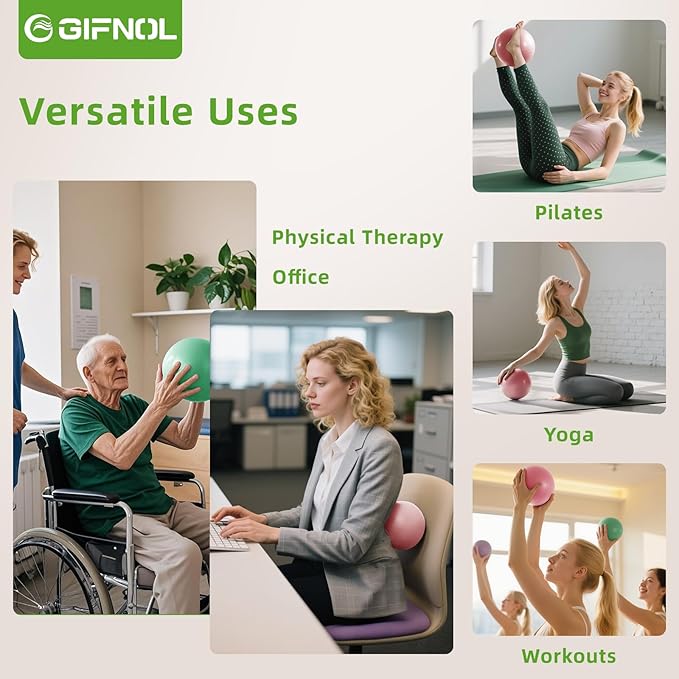 Pilates Ring and Ball Set with Resistance Bands - Pilates Equipment for Home Workout - 14'' & 12'' Pilates Rings, 2 Pilates Balls, 5 Resistance Bands for Toning Arms, Thighs/Legs & Core