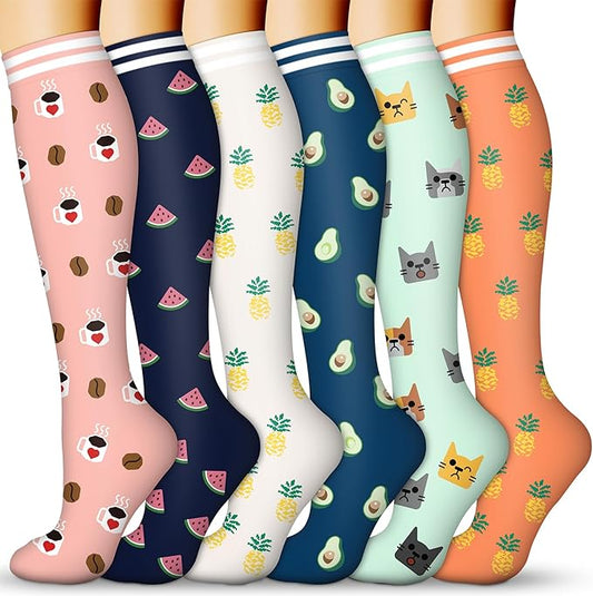 Compression Socks for Women & Men 15-20 mmHg, Best for Medical, Nursing, Running, Athletic, Varicose Veins, Travel