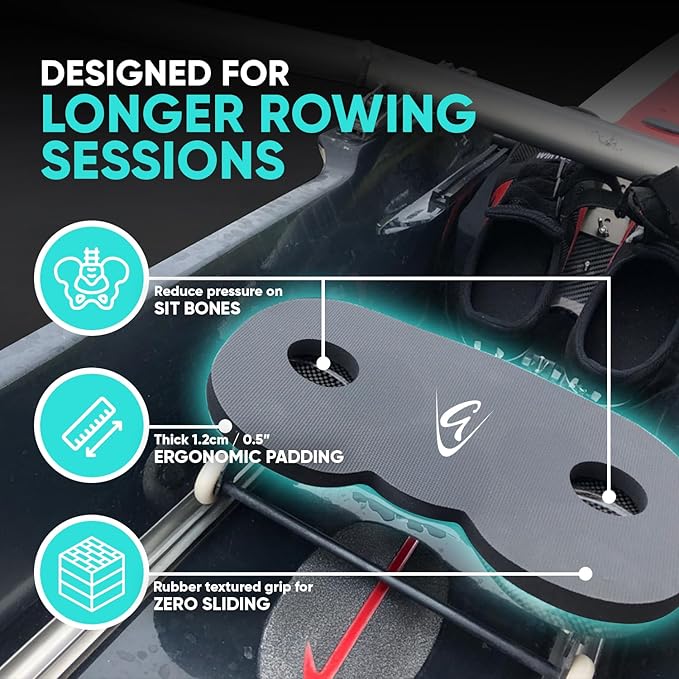 Godfrey Original Rowing Boat Seat Pad for Men & Women - Anti-Slip Rower Pad for in-Boat, Concept2, Water Rowers & Rowing Machines