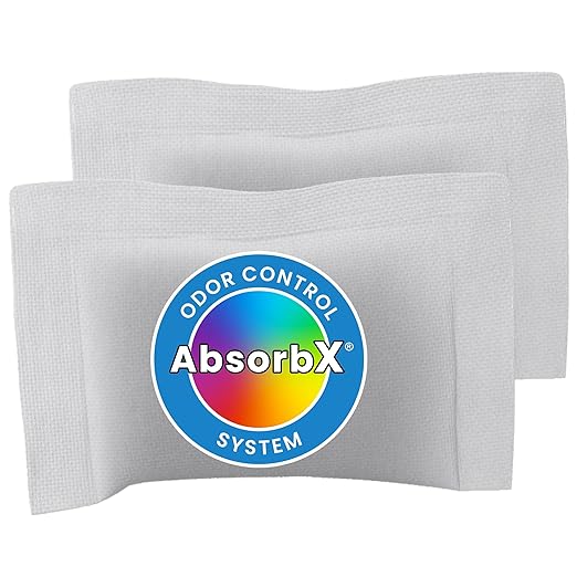 iTouchless 2-Pack AbsorbX Deodorizers Absorbs, Natural Activated Carbon, Biodegradable, for use with 8 Gallon and Larger Trash Cans with Odor Filter Compartment