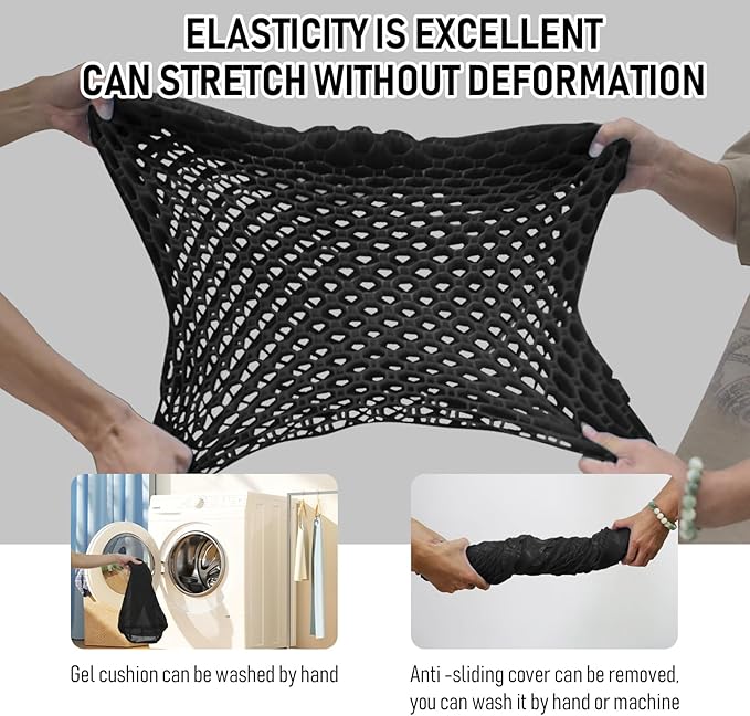 Kayak seat Cushion Waterproof Kayak seat Cushion Kayak Fishing Accessories Waterproof Gel Boat seat Cushion Anti Slip Coccyx Sciatica Relief Double-Layer Gel Cushion Design Thickened