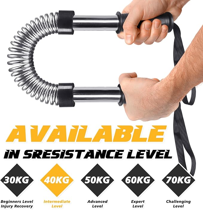 INNOLIFE Power Twister Bar, Upper Body Exercise Equipment for Chest Workout, Shoulder, Forearm, Bicep and Arm Strengthening Workout Equipment