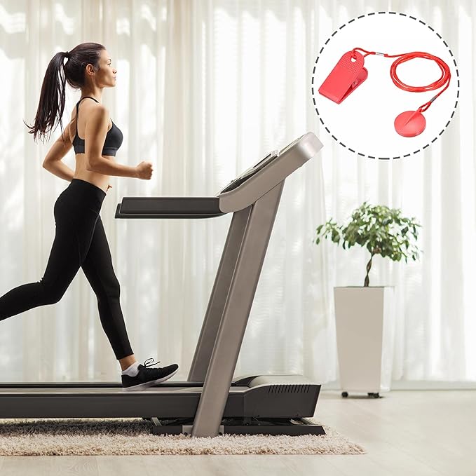 uxcell Fitness Magnet Key, 32mm Dia. Shell, 28mm Dia. Magnet, Universal Safety Lock for Most Treadmill, Red