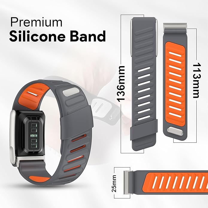 Silicone Sport Replacement Band Compatible with WHOOP 5.0, One, Peak, and Life Fitness Tracker – Breathable, Durable & Comfortable | Not for Whoop Gen 4