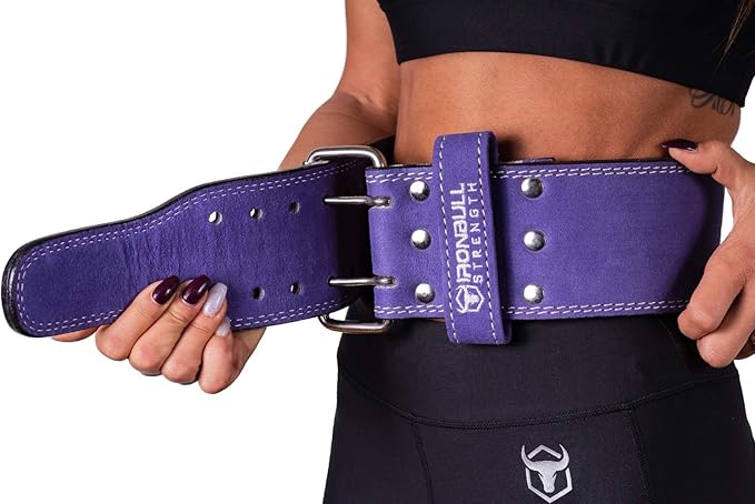 Powerlifting Belt - IPF Approved – Weight Lifting Belt 10mm - Prong Weightlifting Belt for Squats, Deadlift, and Bench Press – Lifting Belt Leather 4in for Men and Women – Back Brace for Gym, Workout, Strength Training, Strongmen & Power Lift