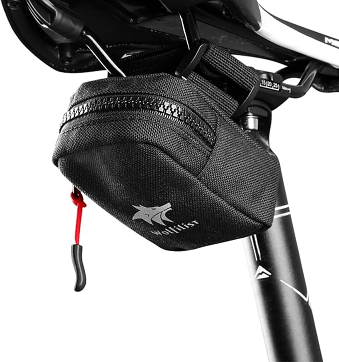 Compact Cycling Saddle Bag - Fits Under Bike Seat for easy storage - Road Bike & Bicycle Seat Bag - Tiny Durable & Water-resistant (Small)
